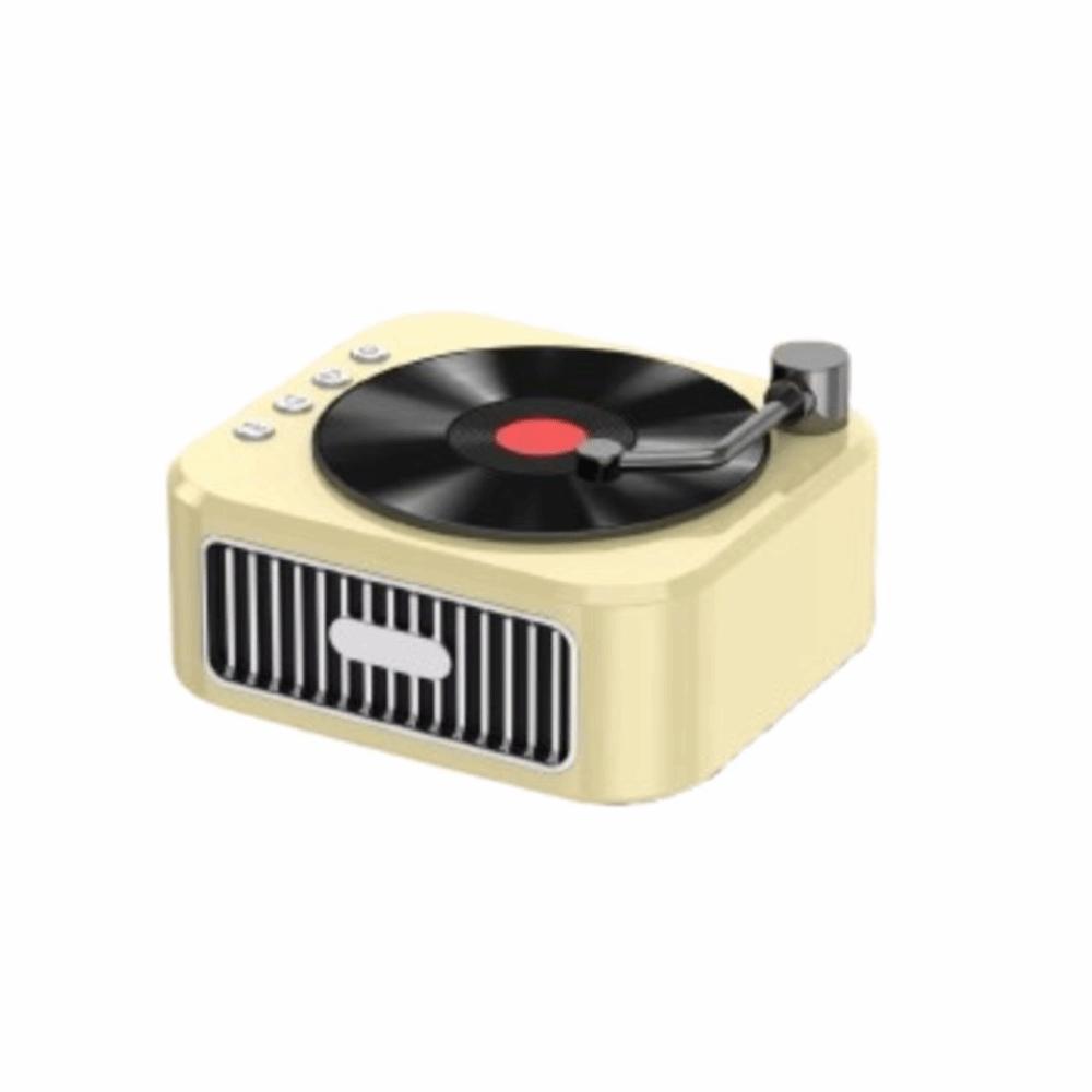 Rich Bass Vinyl Record Player HiFi Sound Waterproof Mini Wireless Bluetooth Speaker USB Interface Nostalgic Portable Speaker