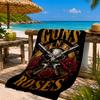 Guns n' Roses band musicale Telo Mare in Microfibra, Leggero e Asciugatura Rapida, per Viaggi Estivi, Ventilatore Piscina Regalo di Compleanno