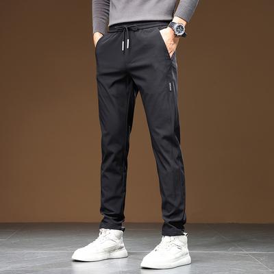 Autumn New Slim Fit Small Straight Men's Casual Business Long Pants Korean Style Sports Wear-resistant