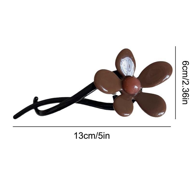 Hairpin Flower Bead Twisted Clip Frog Buckle Hair Styling Tool Line Grab Clip Hair Accessories Hair Clip Ponytail Clip Women
