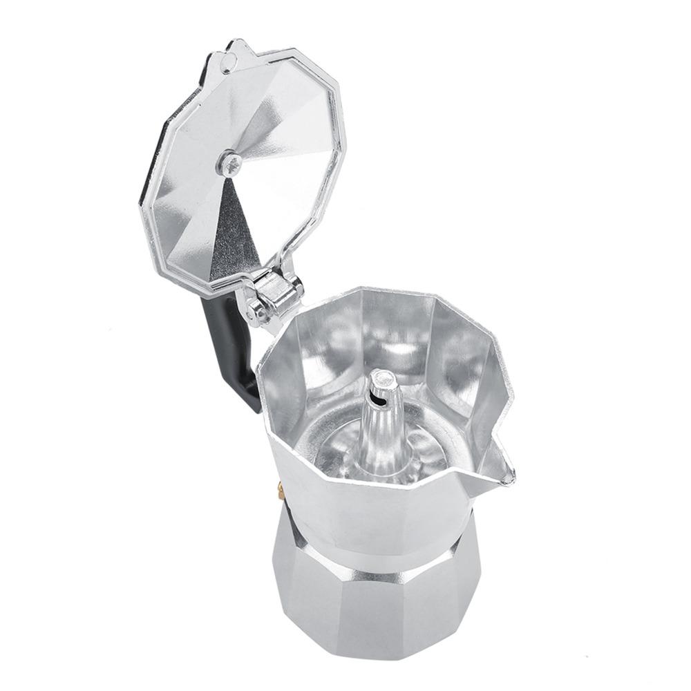 Aluminum Espresso Coffee Maker 100ml Capacity Stovetop Coffee Percolator Moka Pot  Cafe Brewing