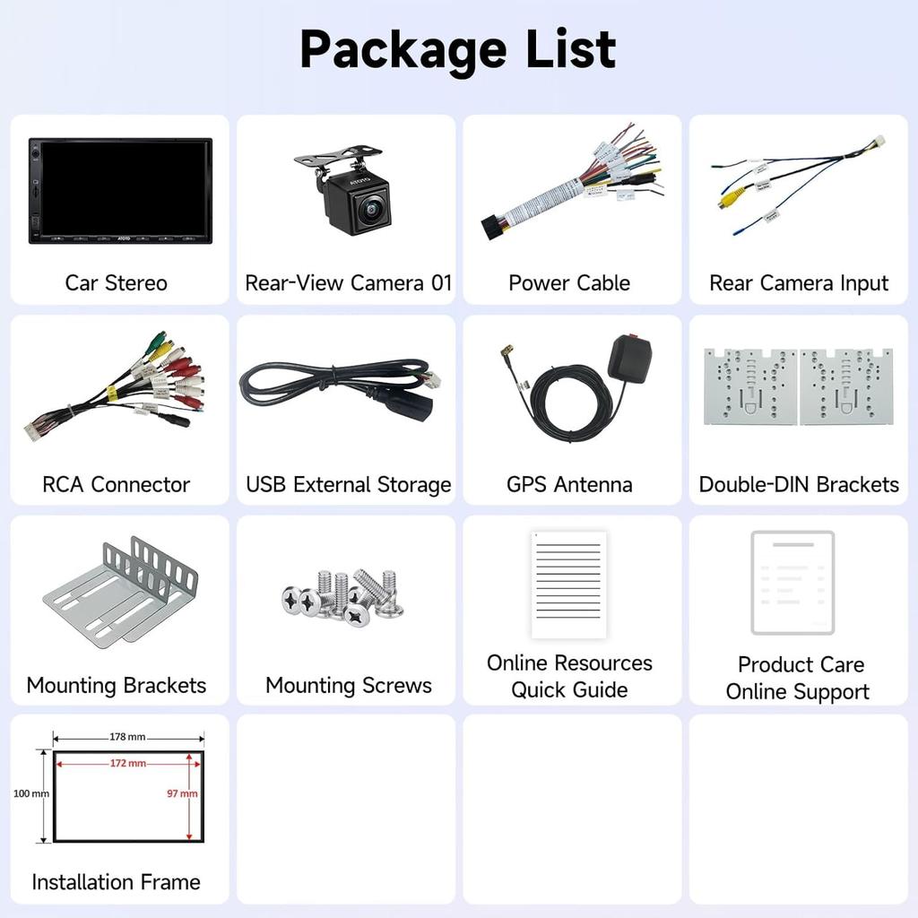 ATOTOLIFE 2DIN Car Navigation System with Android Android Auto CarPlay USB EQ Mirror Video Voice Control All-in-One 7-inch Navigation, & Wireless,