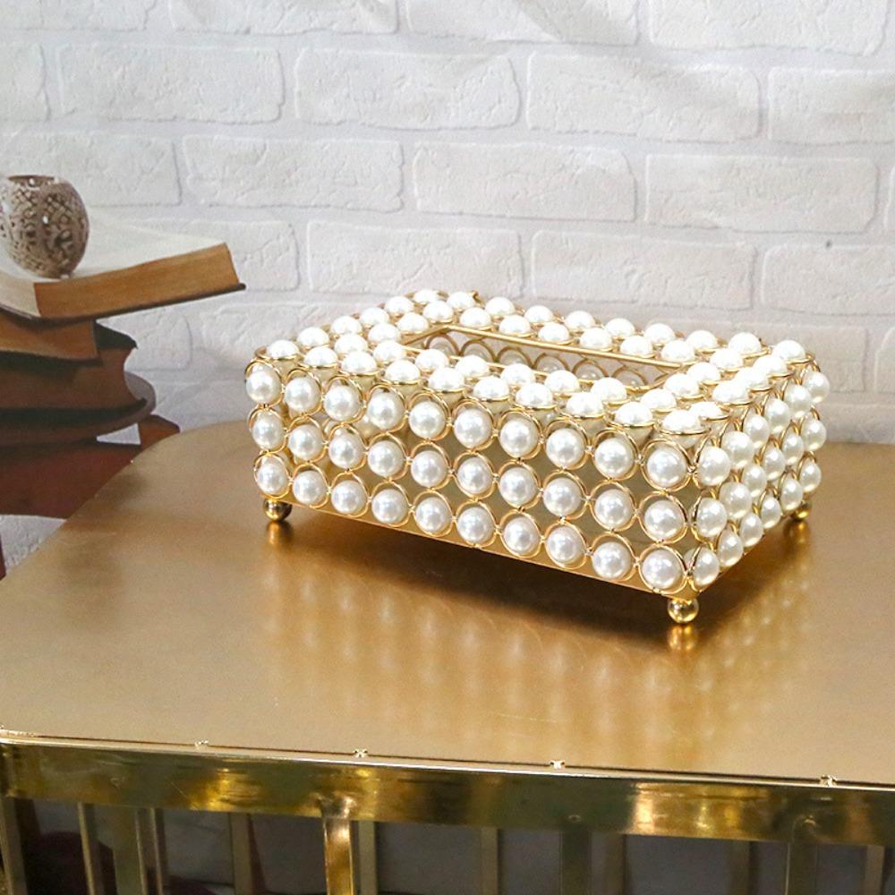 Nordische Luxus Taschentuchbox Metall Dekoration Hochwertiger Serviettenhalter Praktische Rechteckige Servietten Aufbewahrungsbox Badezimmer