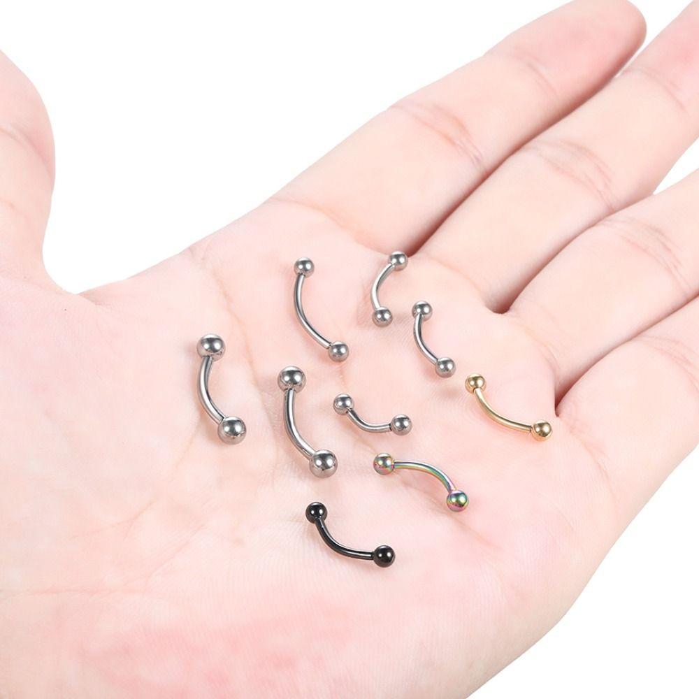 Lip Ring Fake Labret Piercing Barbell Lip Clip Cuff Non-piercing Eyebrow nail Zirconia Lip Clip