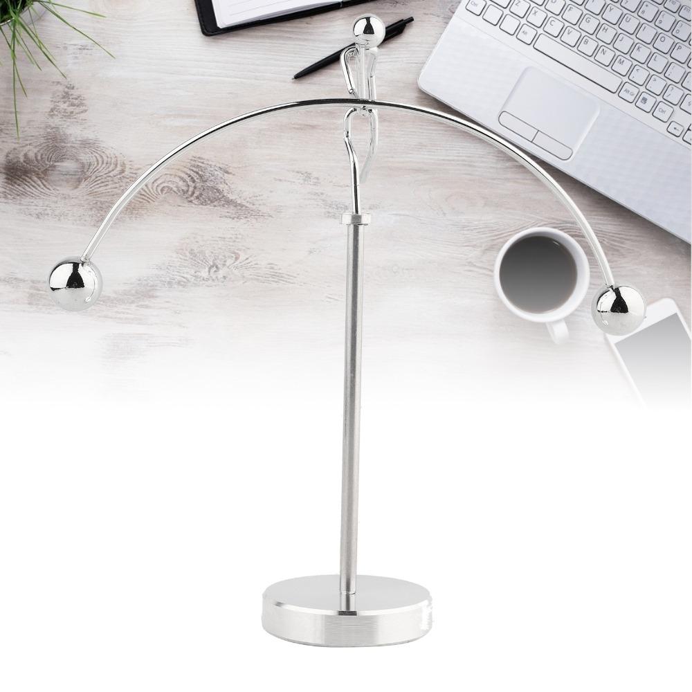 3pcs Dynamic Balancing Metal Balance Sculpture Metal Iron Swing Pendulum  Desk Decor