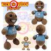 Kick The Buddy Plush Toy Crystal Soft Fur, Brown, 30cm Height, Pp Cotton Filling