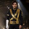 Michael Joseph Jackson Classic JAM Jacket & Metal Belt Bullet Punk Exactly Same High Collection Halloween Costumes