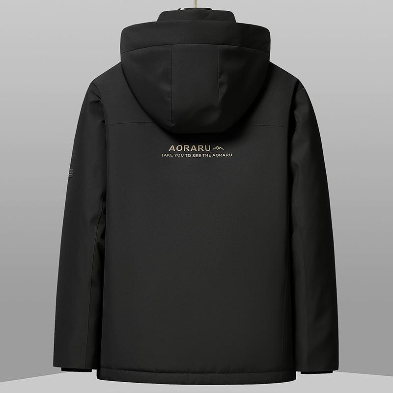 Autumn and Winter 90 White Duck Down Removal Cap Youth Outdoor Leisure Warm Thickened Down Cold Jacket