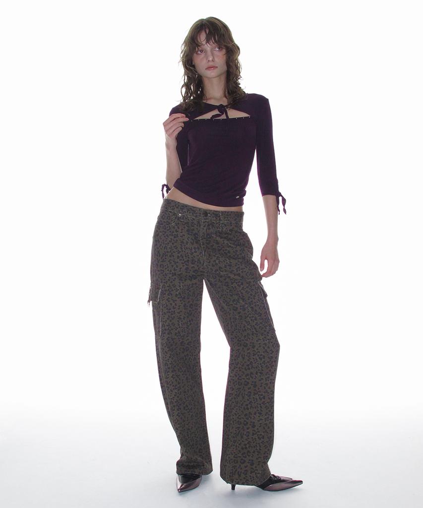 CRANK Studded Tie Top_Deep Purple