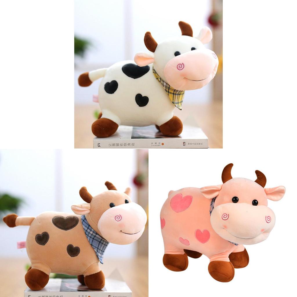 Plush Cow Toy With Soft Short Pile Material For Kids And Giftgiving