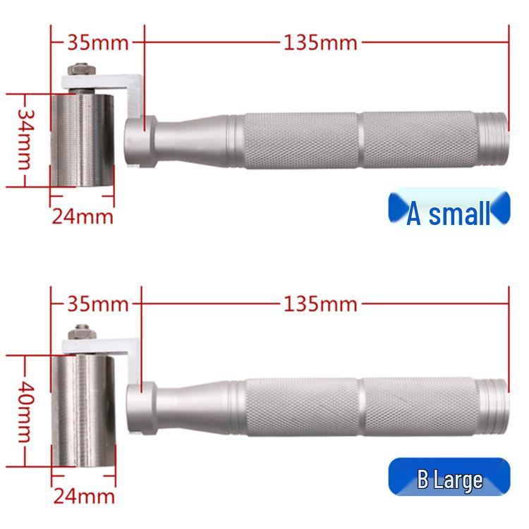 Handcrafted Leather Edge Roller with Stainless Steel Double Bearings for Glue Application