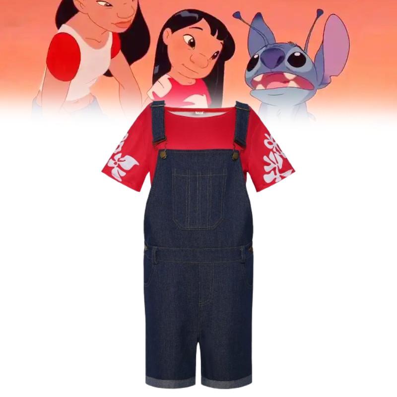 Lilostitch Cosplay Costume Suspender Trousers Halloween Party Performance Stage