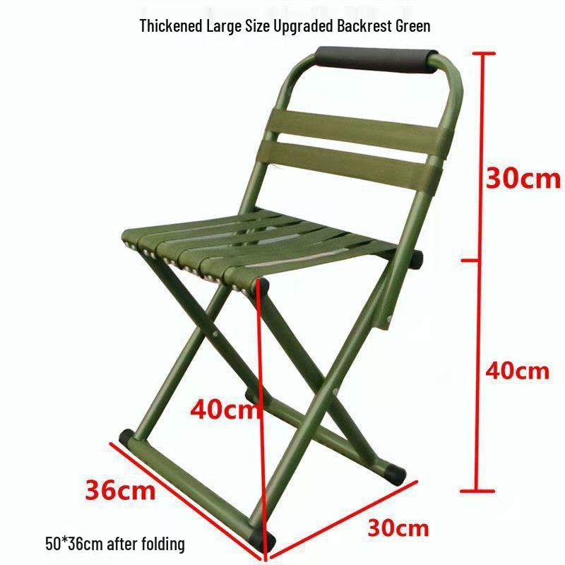 Compact Outdoor Folding Chair with Backrest - Portable for Fishing, Travel, and Street Stalls