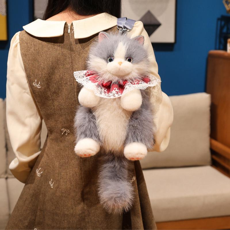 High-Quality Cute High-Quality Ragdoll High-Quality Cat High-Quality Backpacks High-Quality Stuffed High-Quality Animal High-Quality Poodle about 45-50cm