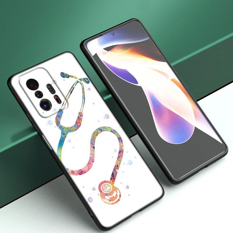 Krankenschwester Medizinisch Medizin Gesundheit Herz Handyhülle Für Xiaomi Mi 10T 11i 11T Note 10 11 Lite NE F1 POCO F3 M3 X3 GT NFC M4 X4 Pro 5G