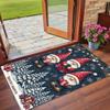 Christmas Printed Square Area Rug Soft Non Slip Floor Carpet For Bedroom Holiday Gift