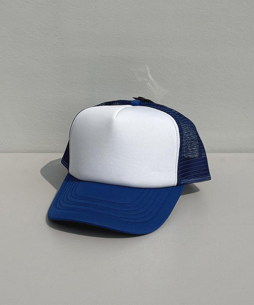 Nyuhaeteun Poly Mesh Cap (White/Royal Blue)