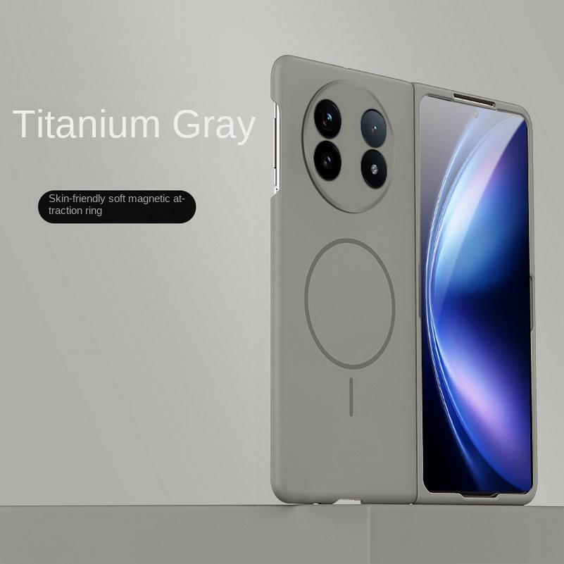 

Slim Bezel-less Skin Feel Thin Magnetic Ring Case For VIVO X Fold 5 fold5 vivo x fold 3 pro fold3 Camera Protect Cover vivo X Fold5