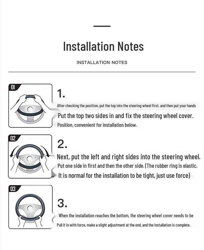 Nissan Sylphy 14th Gen Steering Wheel Cover - Anti-slip, Odorless, No-Sew Leather