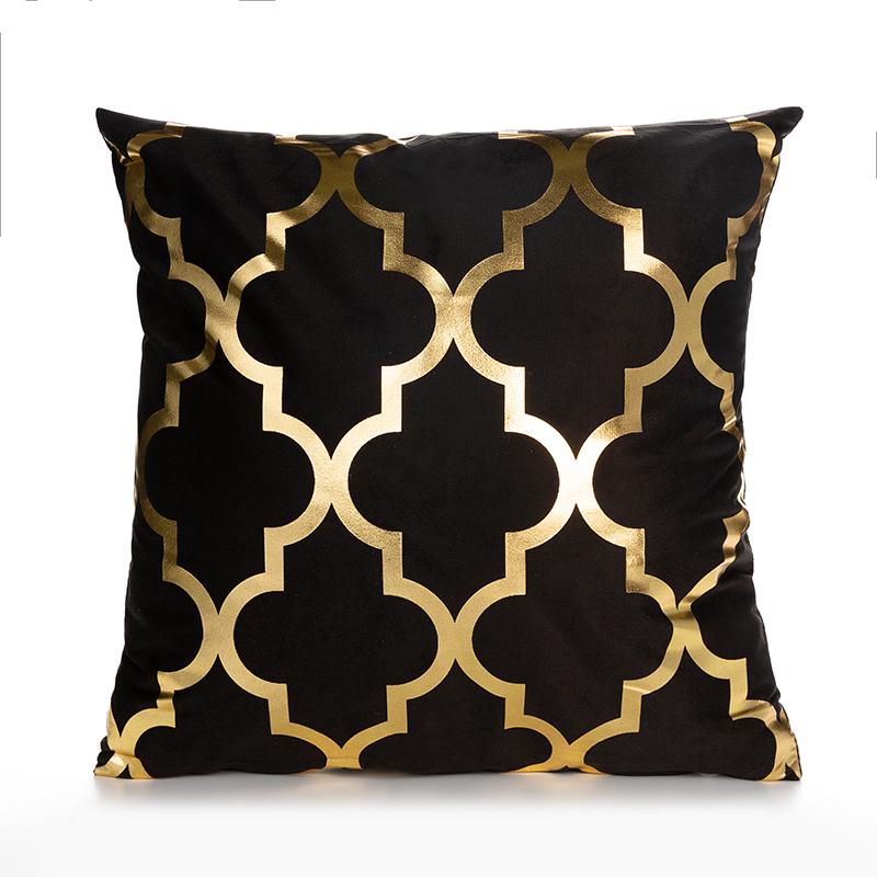 gold foil throw pillows