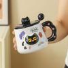 Cute Cartoon Cat Ceramic Mugs with LIDS Couple Water Cups  High Appearance Level Souvenirs  Birthday Gifts Breakfast Cups