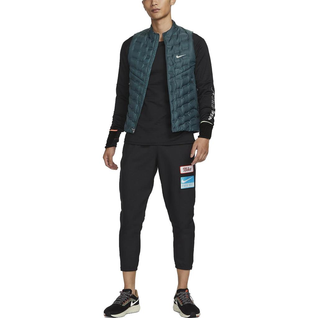 Nike Therma-FIT ADV Repel Down Running Vest Asia Sizing 'Dark Green' Men's FB7543-328