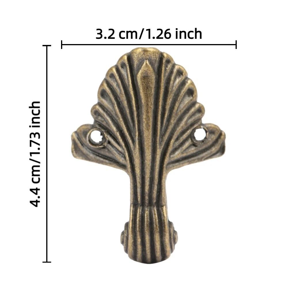 Antique Box Corner Legs Zinc Alloy Corner Protectors Jewelry Box Feet  for Wooden Box Decoration