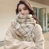 Girls Tassel Imitation Cashmere Lattice Grid Wraps Checked Korean Long Shawls Women Winter Scarves