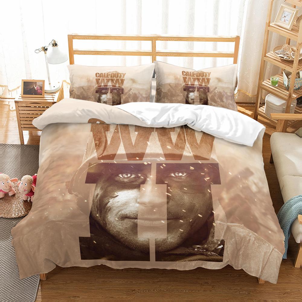 Comforter High Quality Call Duty Game Pattern Printed With Pillow Bedding Set 3D Bed Set For Bedroom Decor