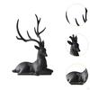 Statue Moose Figurine Gift Craft Sculpture Deer Ornament for Office Bedside Indoor Fireplace
