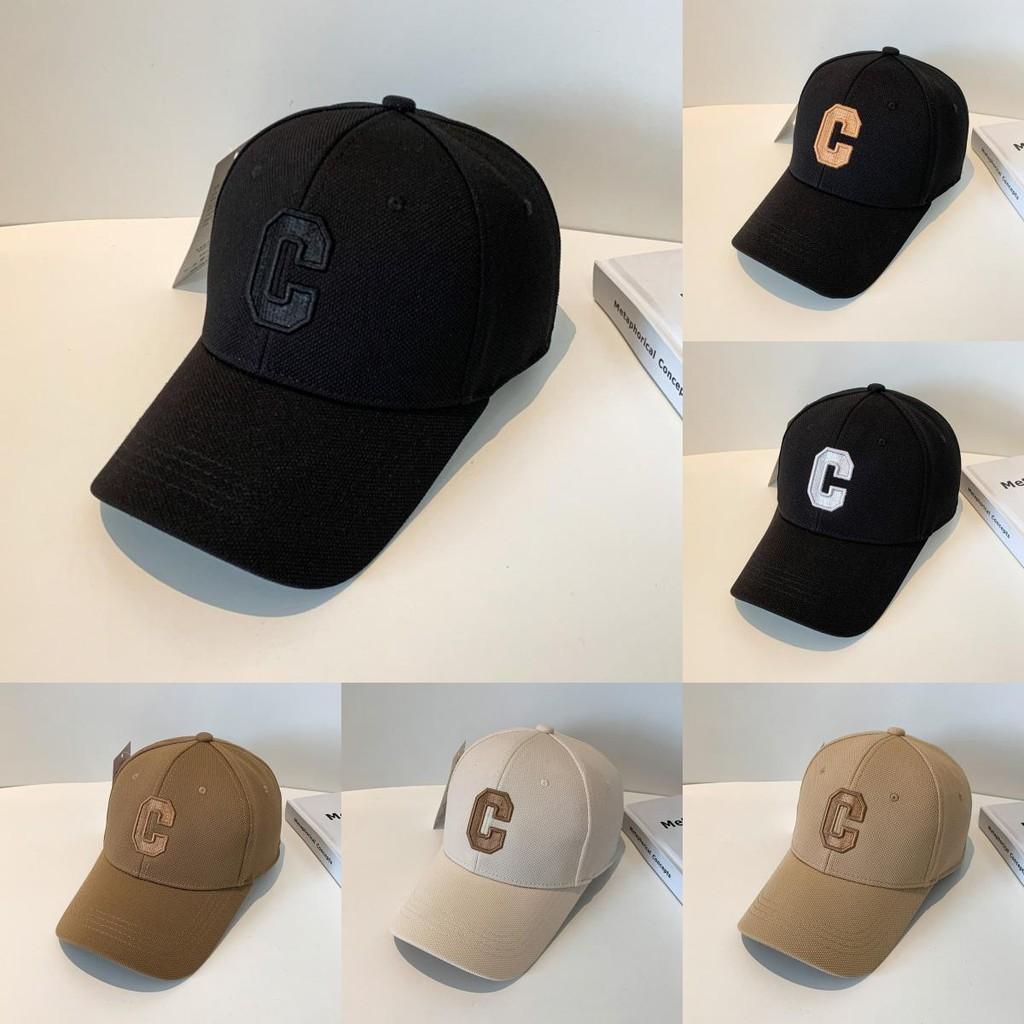 C Letter Embroidery Baseball Cap Sun Protection Peaked Cap Breathable Outdoors