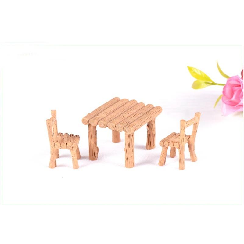 1 sada mini stolů, židlí, nábytku, figurek, řemesel, krajiny, rostlin, miniatur, dekorací, víl, pryskyřičných zahradních ozdob, figurek