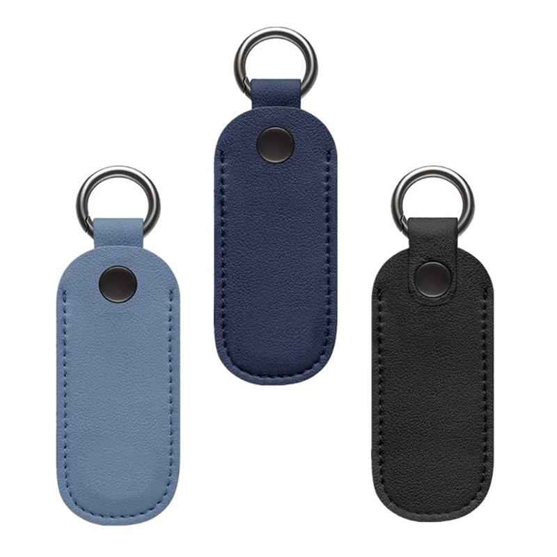 Leather U Disk Pouch Key Ring Holder Usb Flash Drive Storage Bag Pendrive Protective Cover Memory Stick Case