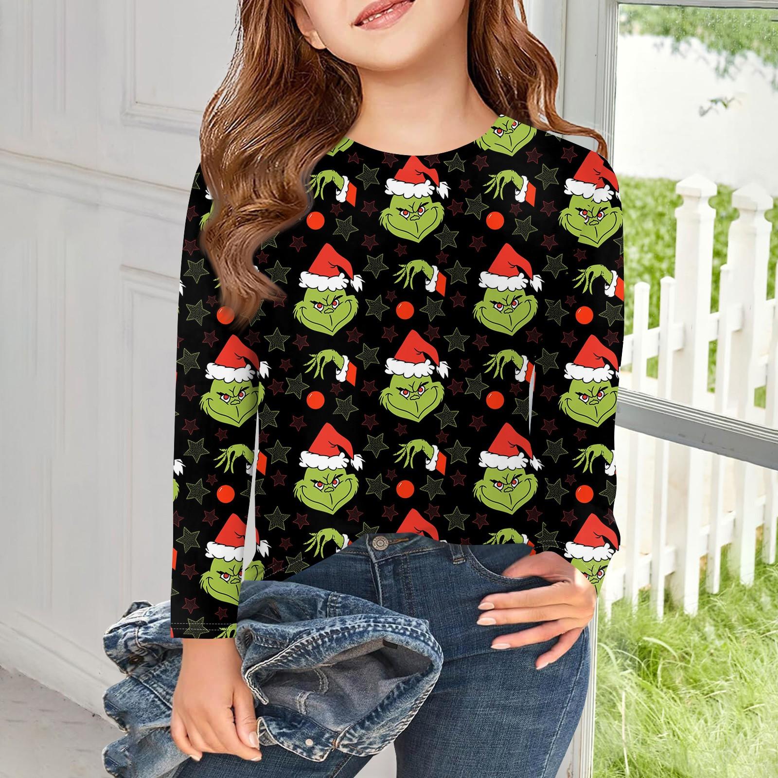 

Футболки с длинным рукавом для девочек, детские осенние топы с круглым вырезом, базовые футболки для детей 5–14 лет 110 чёрный