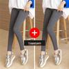 Leggings da Yoga Neri Elasticizzati in Modal da Donna - Taglie Forti, Lunghezza 3/4, Sottili per Primavera & Autunno
