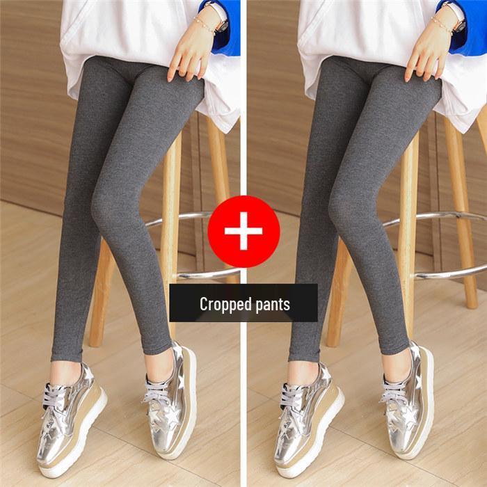Leggings da Yoga Neri Elasticizzati in Modal da Donna - Taglie Forti, Lunghezza 3/4, Sottili per Primavera & Autunno