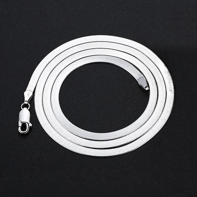 Blade Clavicle Chain for Men & Women - Flat Snake Bone Design Jewelry.