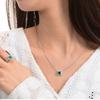 Gica Gema Emerald Necklaces 925 Sterling Silver 6*8mm Pendant Unique Design Romantic Fine Jewelry Wedding Party Gifts New Trend