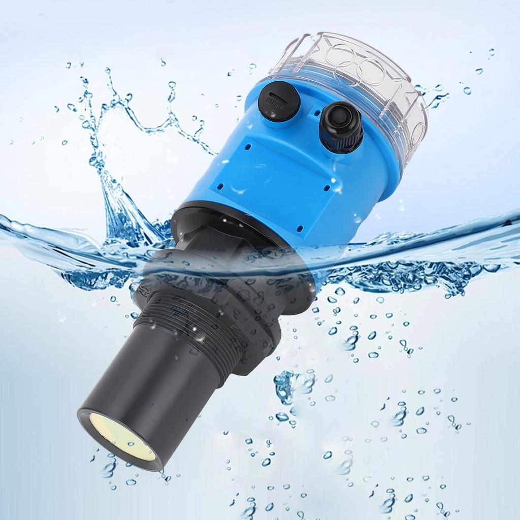 Niveau d'eau ultrasonique DC24V Mètre de niveau de profondeur d'eau et de liquide avec affichage LED et étanche Mètre de niveau de profondeur de liquide multifonctionnel pour aquarium