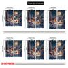 2pcs 2D flat printing Merry Christmas Scene Curtains Modern Christmas Scenes Polyester Fabric Without Electricity Festive