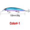 1Pc 130Mm/36G Simulation Minnow Fishing Lure Laser Engraving Long Casting Hard Lure With 3 Treble Hooks Wobble Fishing Tackles