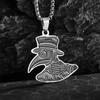 European and American Gothic Plague Doctor Autumn and Winter Sweatshirt Stainless Steel Necklace Personalized Hip Hop