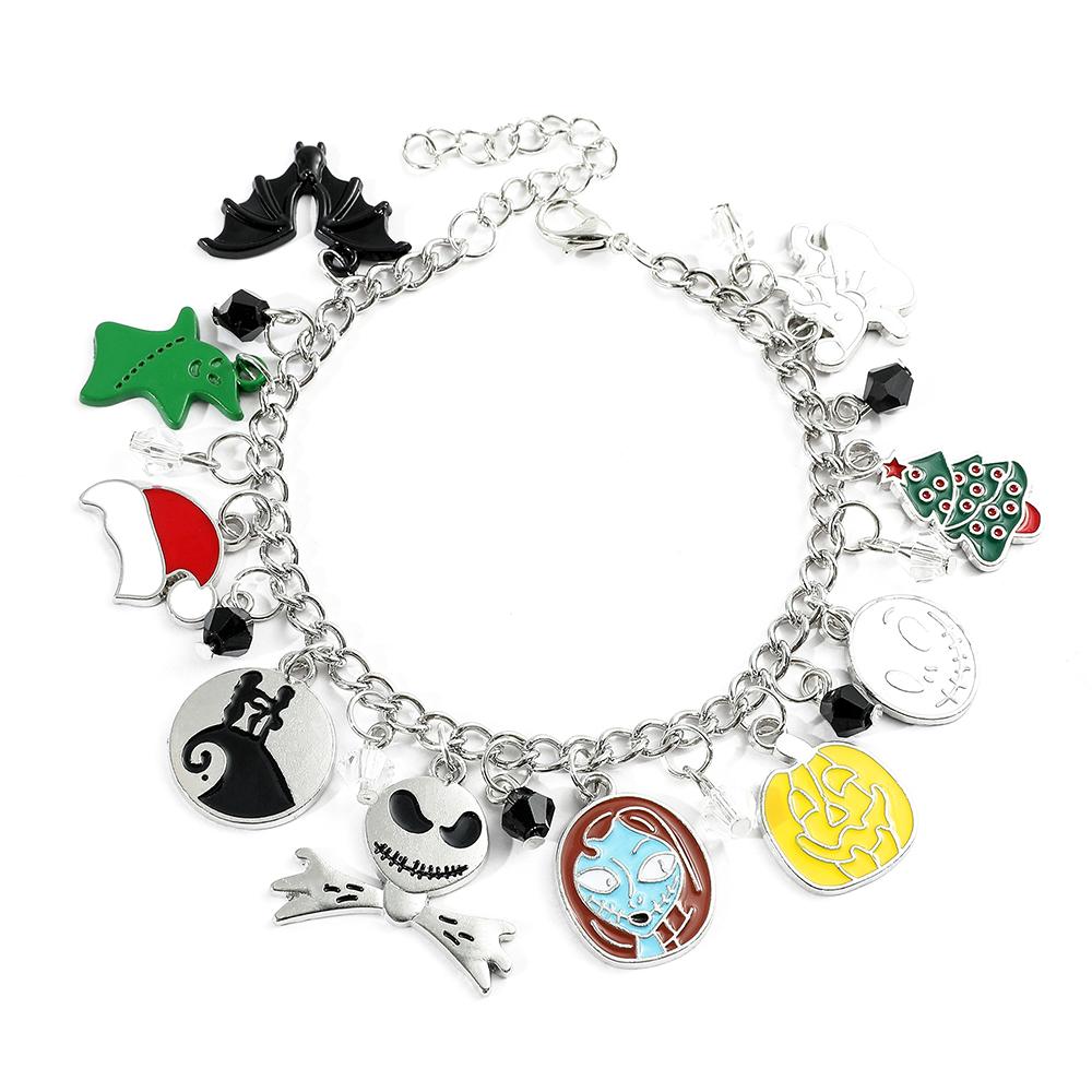 

The Nightmare Before Xmas Bracelets designed for Women Jack Skellington Sally Oogie Boogie Jewelry Charms Trend Accessories