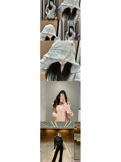 Women's Slim Fit Hooded Zipper Cardigan Jacket - Versatile & Sleek Sports Top
