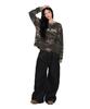 AAKAM Knee Pin-Tuck Western Denim Pants (Black)