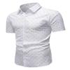 Summer Unique 3D Digital Printed Pattern Breathable Polyester Fiber Men's Casual Short Sleeved Shirt