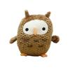 Shinada Plush Round Owl (L) Brown Plush Toy with a Bright Appearance