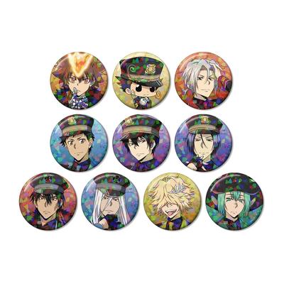 Katekyo Hitman Reborn Original Illustration Black Military Ver. Trading Hologram Can Badges Box of 10