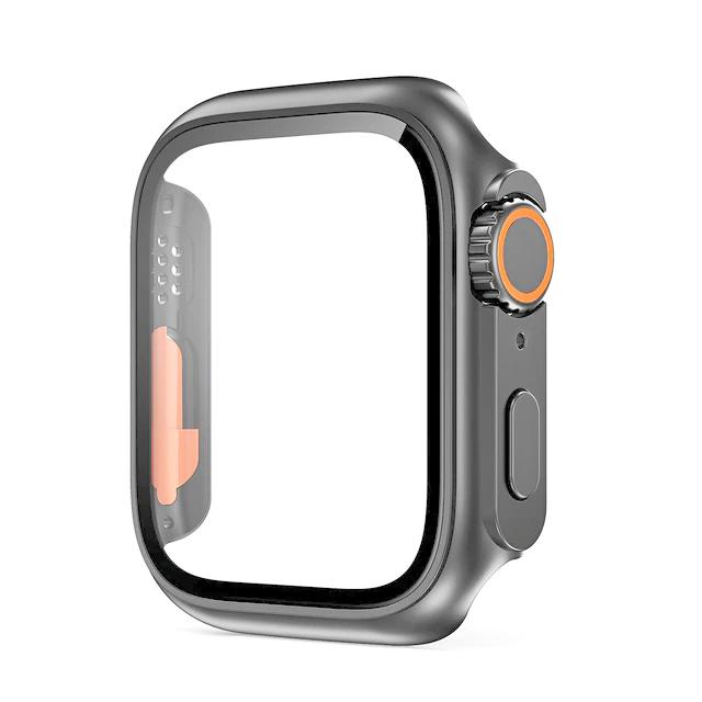 Glass+Case for Apple Watch 44mm 45mm 41mm 40mm 42mm 38mm Screen Protector Cover Change Ultra Bumper iWatch Series 9 8 7 SE 6 5 3
