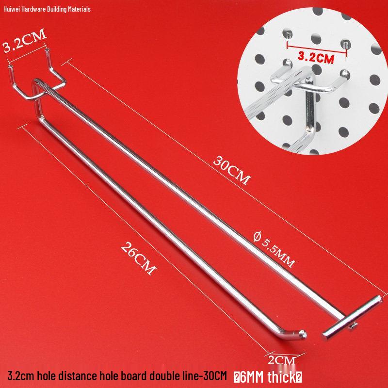 Double Line Pegboard Shelf Triangle Hook for Price Tags